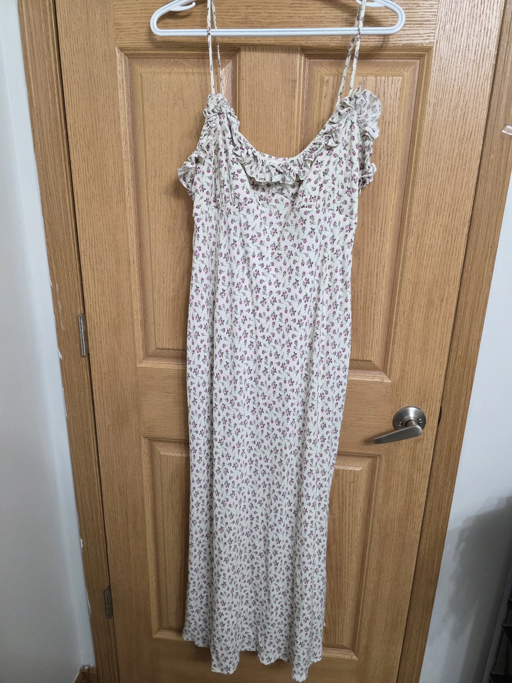 wild fable Cream Maxi Dress with Pink Floral Print